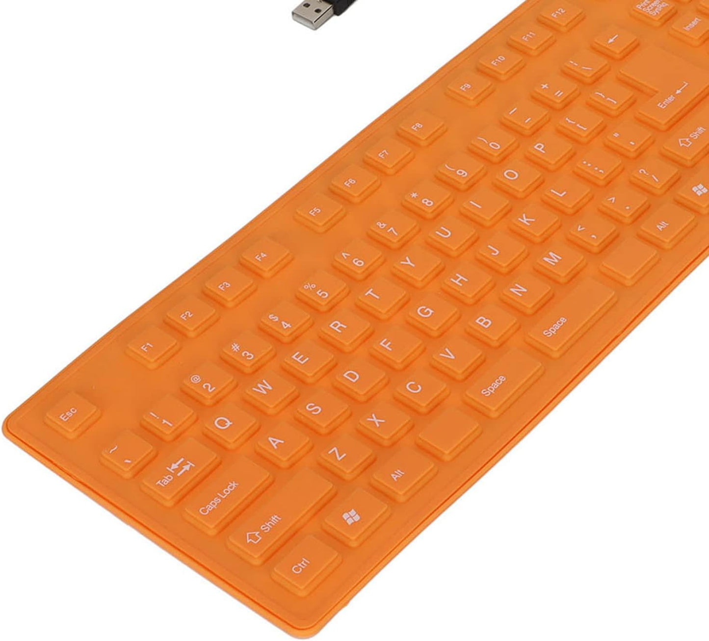 Zopsc 108 Keys Foldable Silicone Keyboard, USB Wired Rollup Waterproof Silent Typing Keyboard for PC Notebook Laptop
