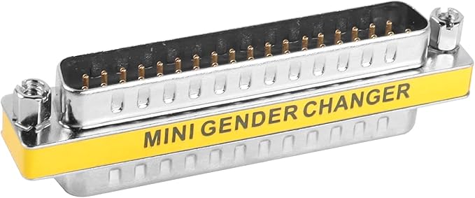 MEIRIYFA DB37 37 Pin Gender Changer D-SUB 37Pin Male to Male Coupler Serial Cable Gender Changer VGA Adapter Connector-2PCS (Male)