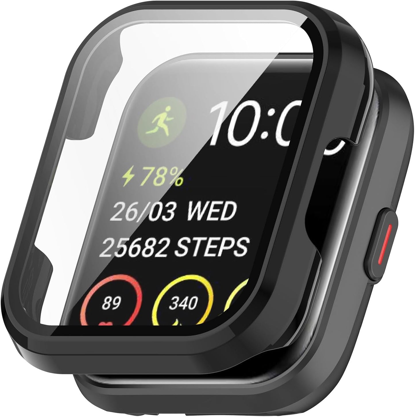 Protective Case for SKG V7 & V7 Pro, Hard PC Film Face Cover Bumper, Smartwatch Accessories (Black & Black)