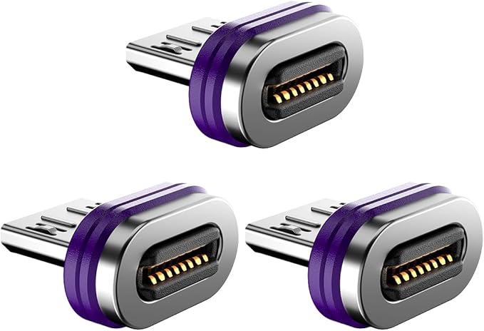 Magnetic 16PIN Micro USB Tips Terminal Universal 240W PD Fast Charging 480MBPS Compatible with 16-Pin Adapters Cables for Android Devices