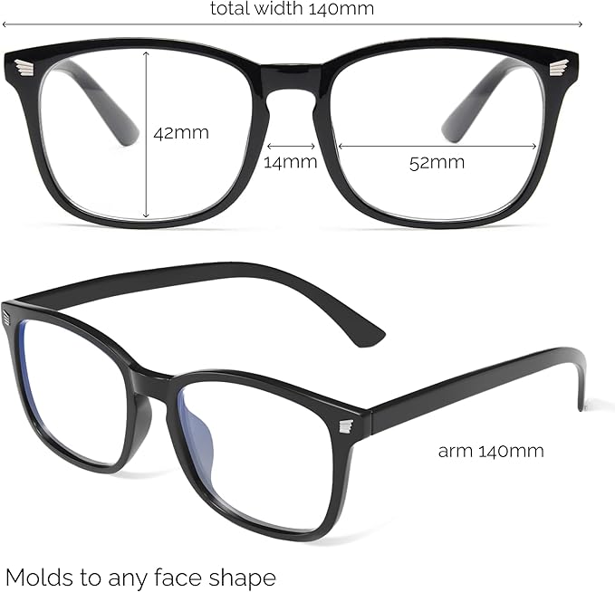 livho High Tech Blue Light Glasses - Advanced Blue Light Blocking Computer Glasses - Screen Fatigue & UV Protection