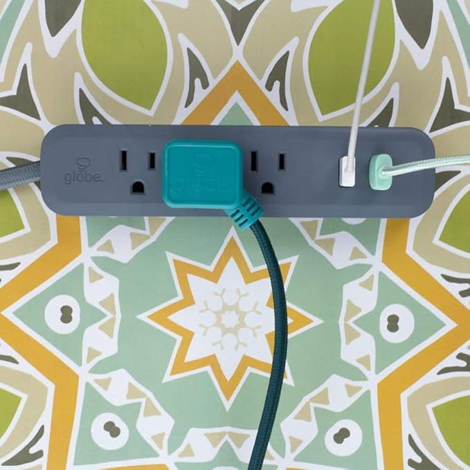 Globe Electric - 78257 Designer Series Power Strip, Rose 3 Outlet