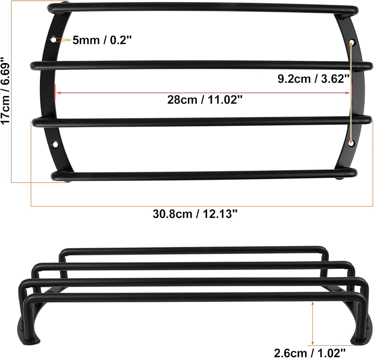 X AUTOHAUX 10 Inch Black Metal Car Bar Grille Subwoofer Speaker Grill Cover Guard - 2pcs