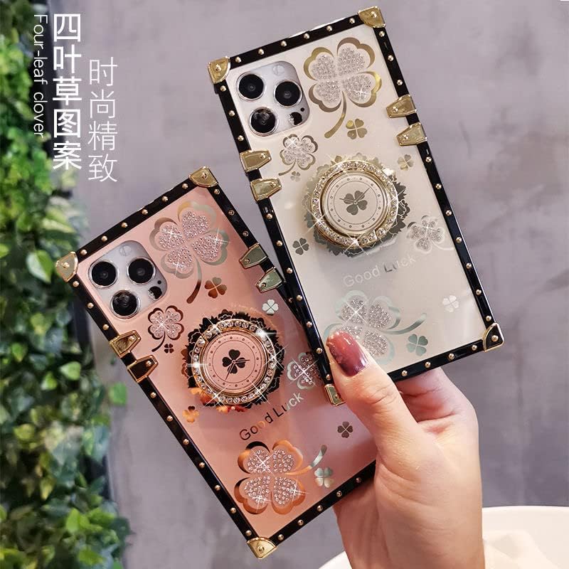 iPhone 12 Pro Max Bling Case - 6.7" Luxury Cute Shine Sparkly Glitter Diamond Rhinestone Flower Soft Phone Cover with