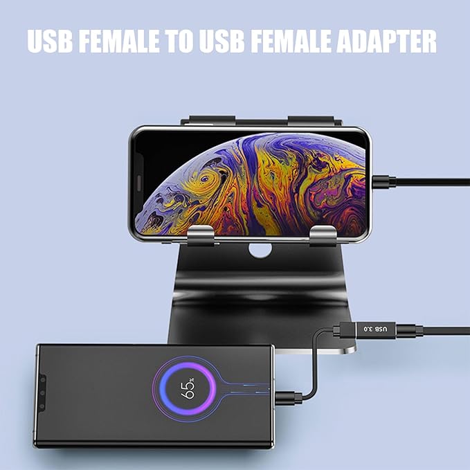 8Pack USB Female to Female Adapter for Connecting Two USB Male Ends Devices,Usba Extension Connector Compatible with MacBook Pro/Air, IPad Pro Google Pixel,Apple Etc.（Black）