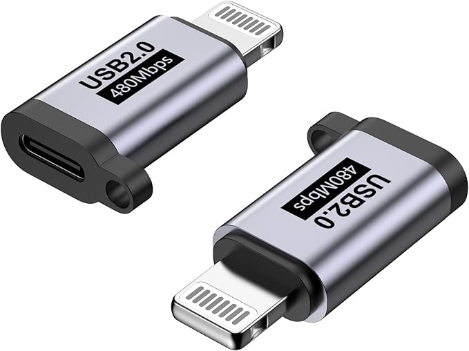 USB C Type C to Lightning Adapter [Apple MFi Certified] 2 Pack Lightning to Type C Fast Charging Connctor 8 Pin Charging Adapter for iPhone 14/14 Pro Max/13/13 Pro Max/13 Mini/13 Pro//iPad/8/7/6 Plus