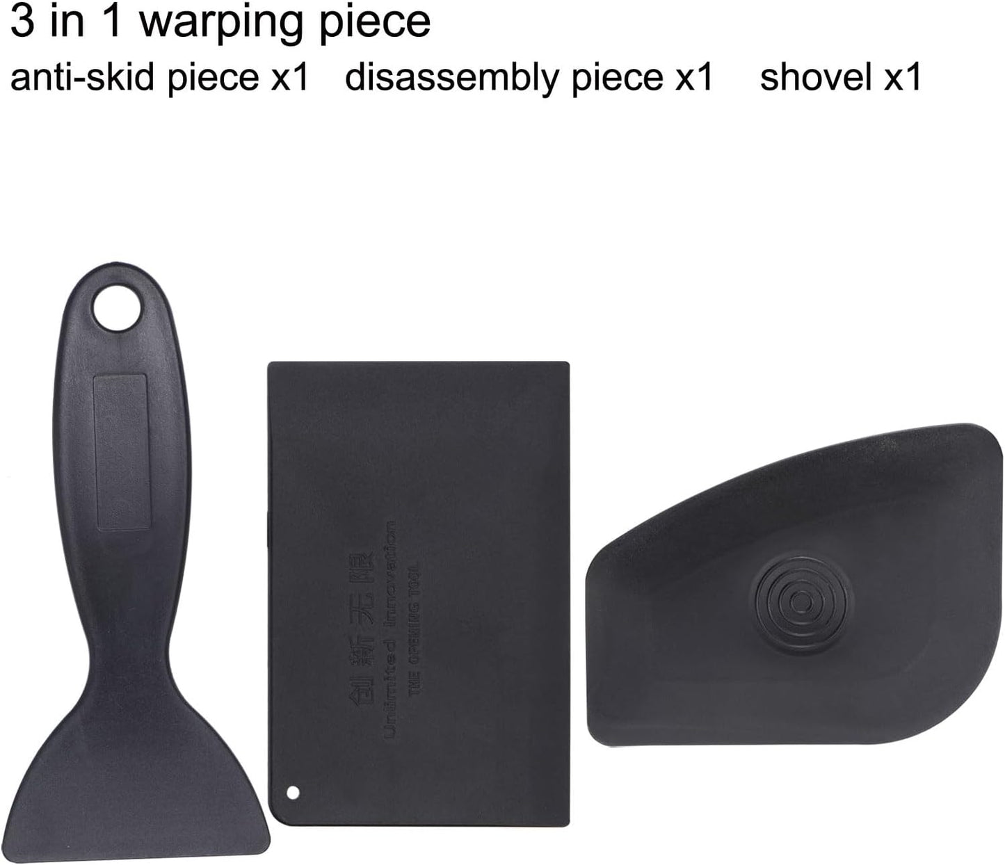 MECCANIXITY 4 in 1 Flexible Pry Opening Tool Kit for LCD Screen Mobile Phone Repair, Black 1set