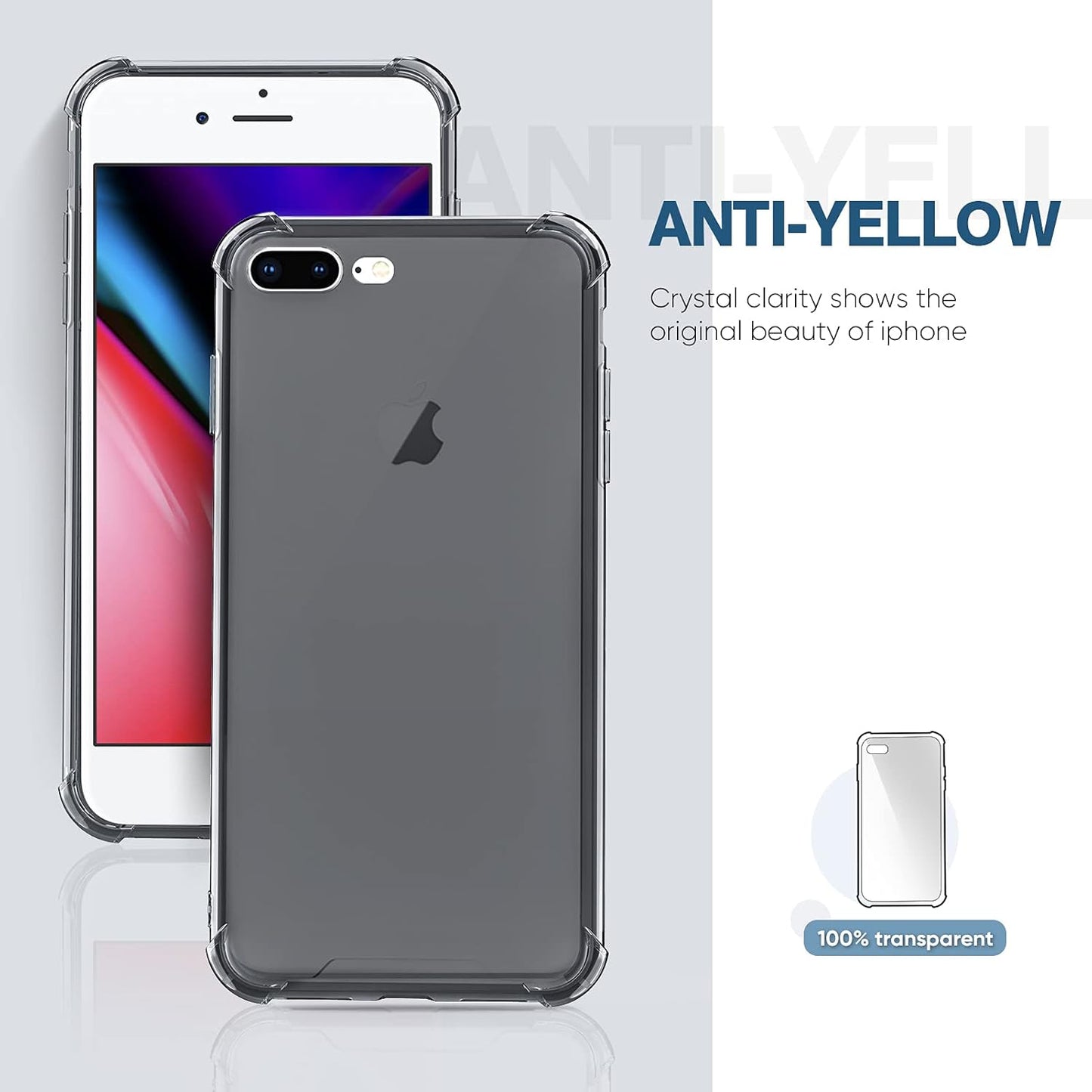 ORIbox Case Compatible with iPhone 7 Plus and 8 Plus, Shockproof Protection with 4 Corners