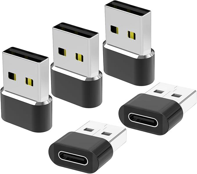 USB to USB C Adapter for iPhone 17 Charger 5Pack,USBC Female to A Male OTG Type C Converter for A-pple Watch Ultra iWatch 7 8 9 10,i-Phone 16 15 14 13 Plus Pro Max,Air-Pods,i-Pad,Car,Sam-sung S24