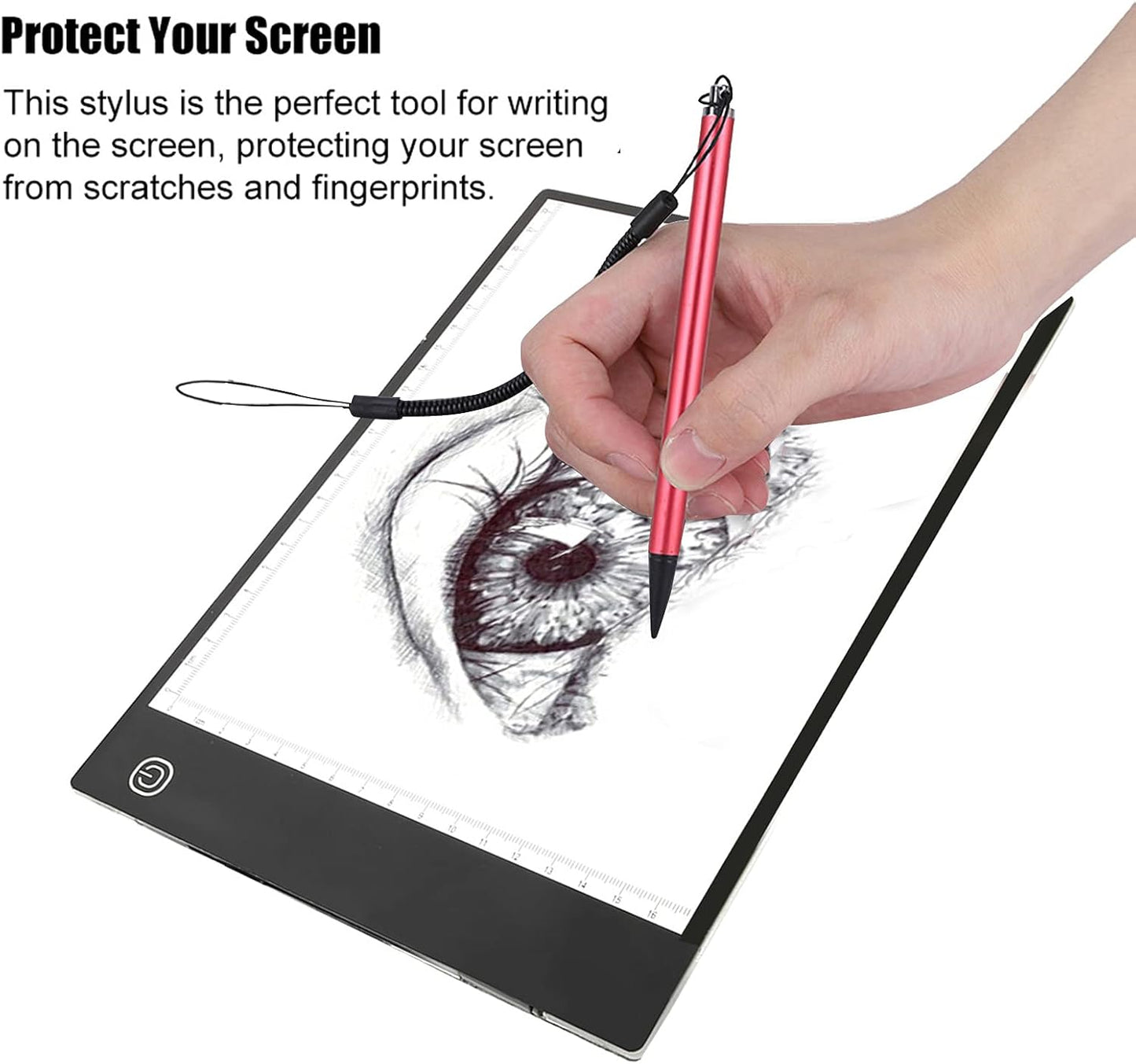 getac v110 Stylus Yctze, Resistive Touch Painting Pen with Spring Rope for POS PDA Navigator (Red)