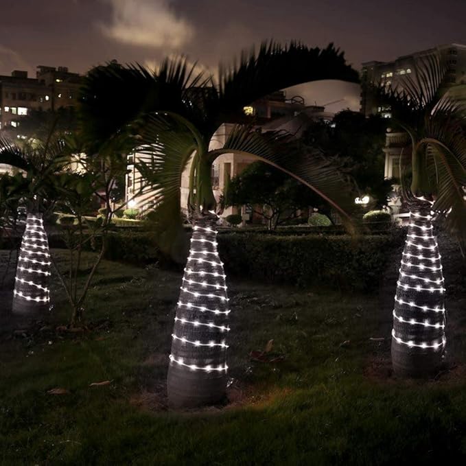 Lighting EVER Plug in Rope Lights with Small Tube, 1/4 in Pencil-Size, 100 LED Copper Wire String Lights in 33 ft Tube, Cool White 6000K, Thin Light Rope for Railing, Fence, Balcony, Not Connectable