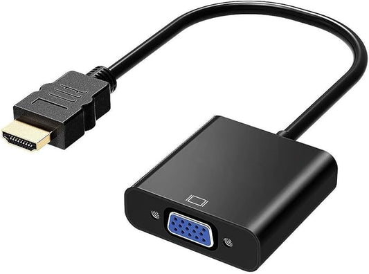HDMI to VGA, Gold-Plated HDMI to VGA Adapter, Male to Female for Computer, Desktop, Laptop, PC, Monitor, Projector, HDTV, Chromebook, Raspberry Pi, Roku, Xbox and More