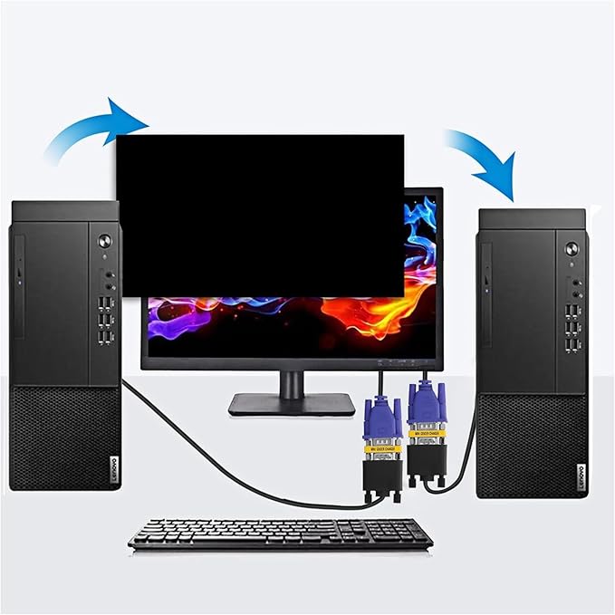Antrader 6-Pack DB15 VGA SVGA KVM Male to Male Mini Gender Changer Coupler Adapter Connector for PC