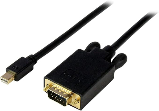 StarTech.com 6ft Mini DisplayPort to VGA Cable - Active - 1920x1200 - mDP to VGA Adapter Cable for Your Computer Monitor (MDP2VGAMM6B) Black