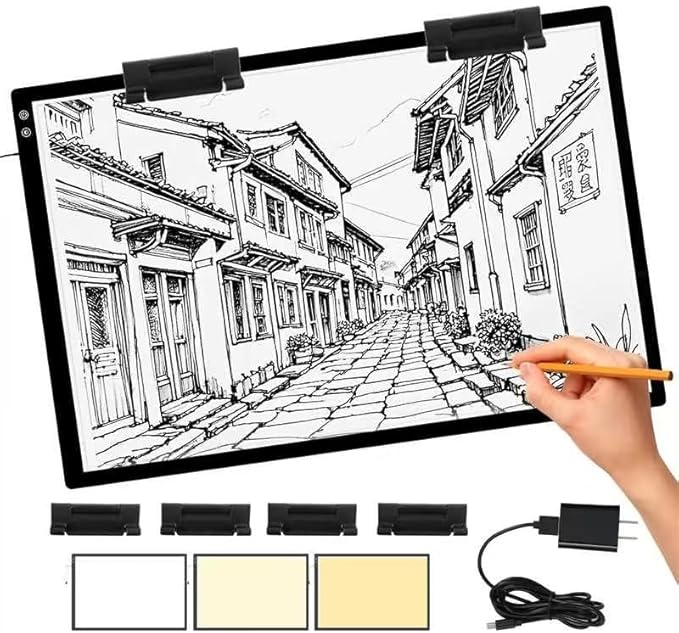 KOBAIBAN Upgrade Rechargeable A1 Light Pad for Diamond Art Painting(35.4''x 23.6''), Extra Large LED Tracing Light Box for Drawing,6000mAh Battery Powered Light Board, Light Table for Artist Sketching