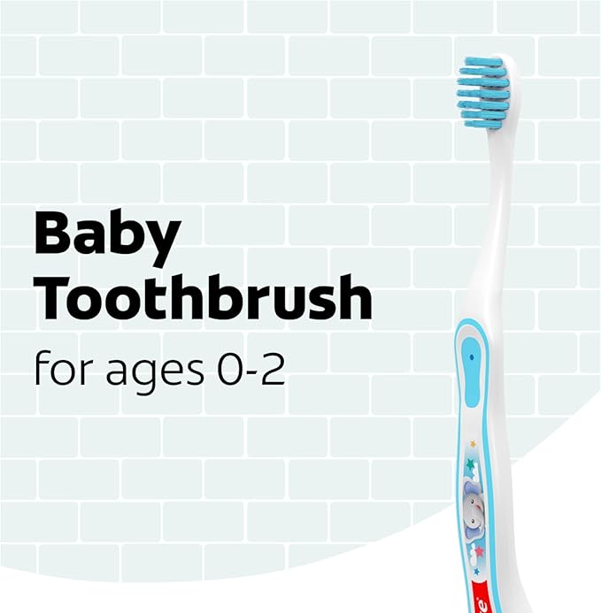 Colgate My First Baby and Toddler Toothbrush, Extra Soft Infant Training Toothbrush, Ages 0-2, 6 Count