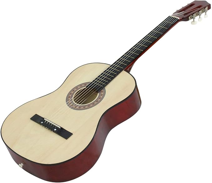 Smartxchoices 38" Kids Acoustic Guitar Kits with Gig Bag, Strap, Pitch Pipe, Extra Set of Strings and Pick for Novice Beginners Music Lovers Kids (Natural)