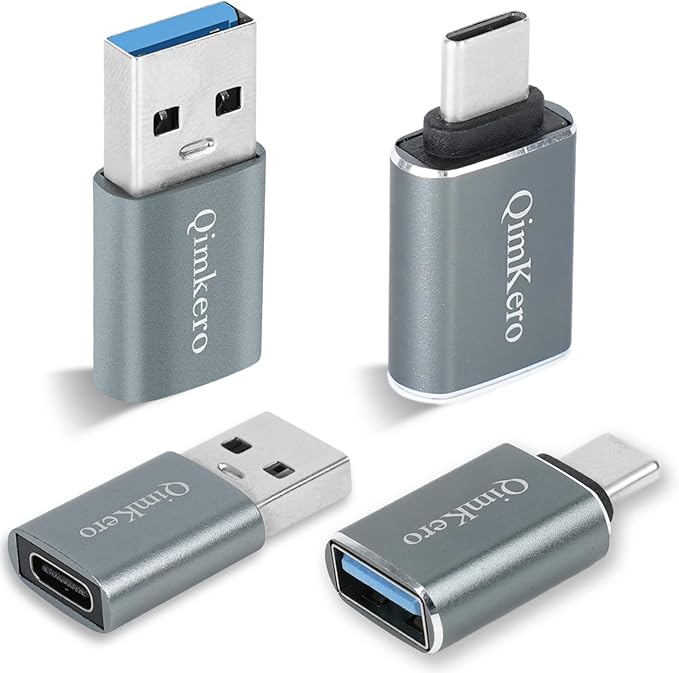 USB C OTG Adapter Set - [2X Type C Female to USB A Male + 2X USB C Male to A Female] - Compatible with iPhone 15/14/13/12 Pro Max, AirPods Pro 2, Apple Watch, iPad Pro, Samsung S23/S22, PS5