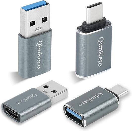 USB C OTG Adapter Set - [2X Type C Female to USB A Male + 2X USB C Male to A Female] - Compatible with iPhone 15/14/13/12 Pro Max, AirPods Pro 2, Apple Watch, iPad Pro, Samsung S23/S22, PS5