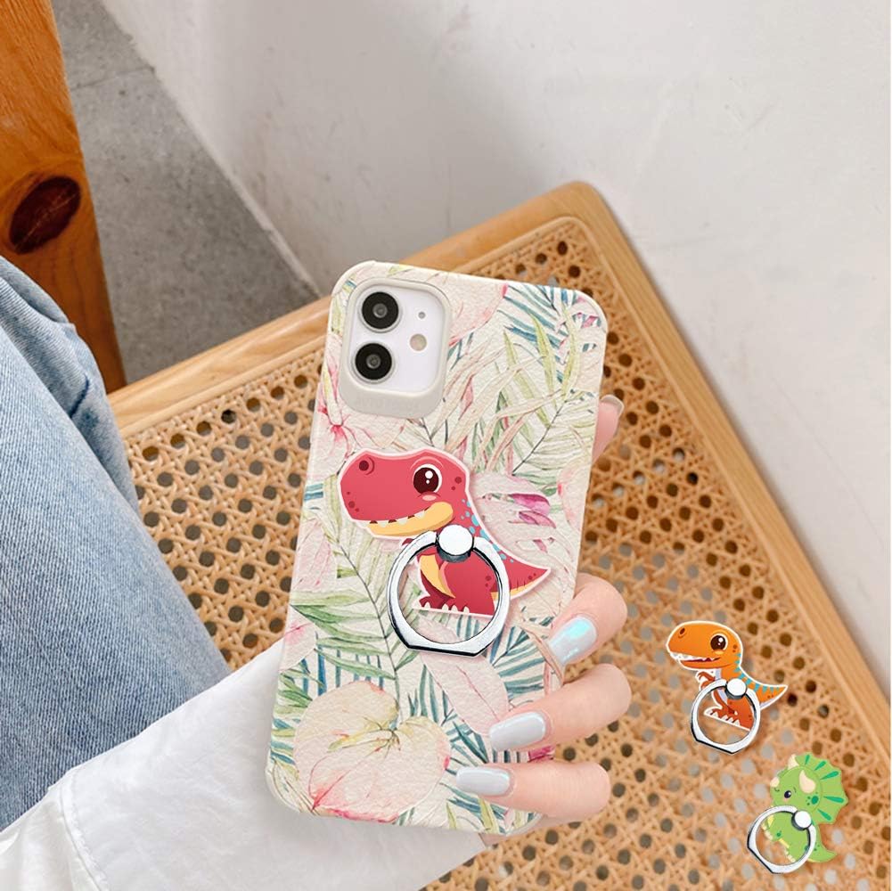 Phone Ring Holder Stand - 360 Rotation Finger Grip for Cellphones, 3 Pack Dinosaur Design