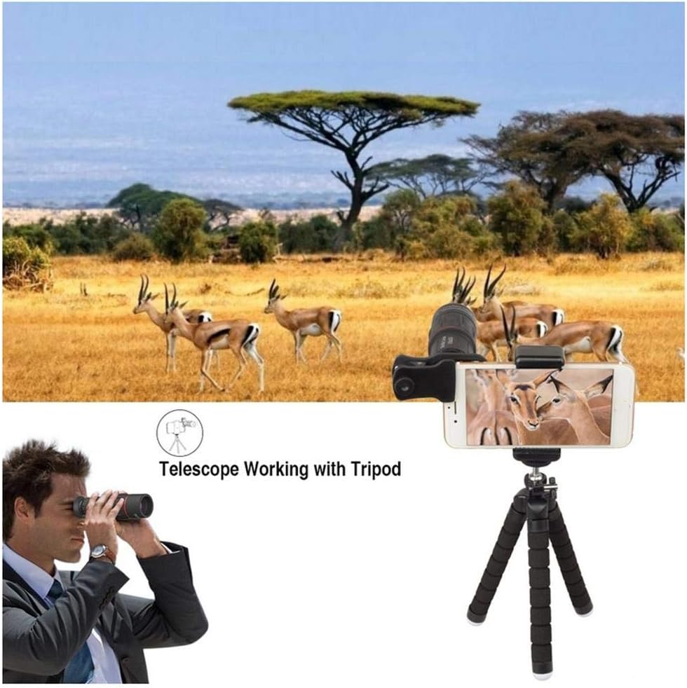 Phone Camera Lens Kit - 4 in 1 Cell Phone Camera Lenses Kit - 18X Telescopic Lens, 198° Fisheye Lens, 0.36 Super Wide