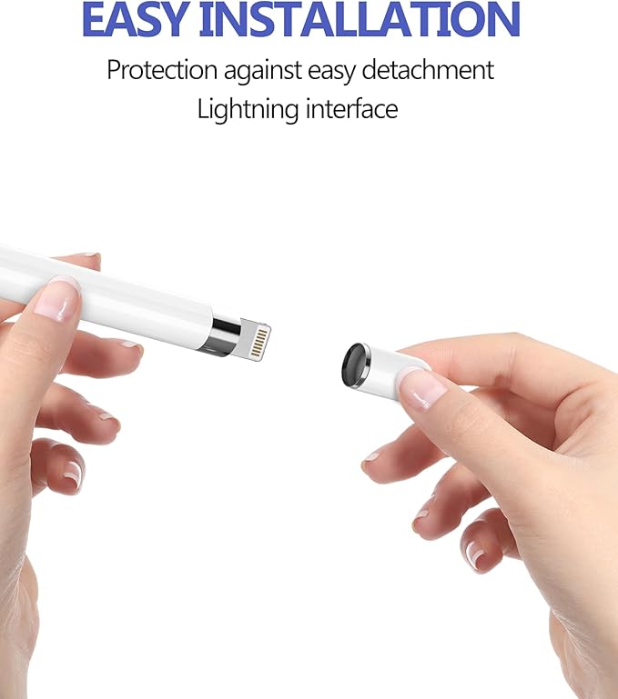 Pencil Cap(4 Pack) Top Magnetic Adapter 1st Generation Caps Accessories First Gen Stylus Pen Replacement Accessory Compatible for IPad 6 7 8 9 10th,12.9 Inch IPad Pro 1 10th, 10.5 Inch