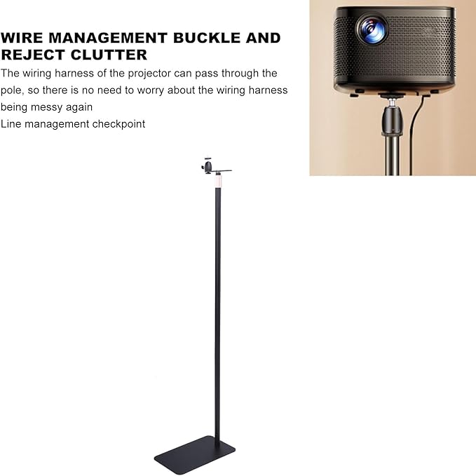 Sanpyl Projector Stand, Height Adjustable 110cm to160cm Projector Floor Stand for with 1/4 Screw Interface Projector, Telescopic Projector Bracket Projector Mount for Home Office