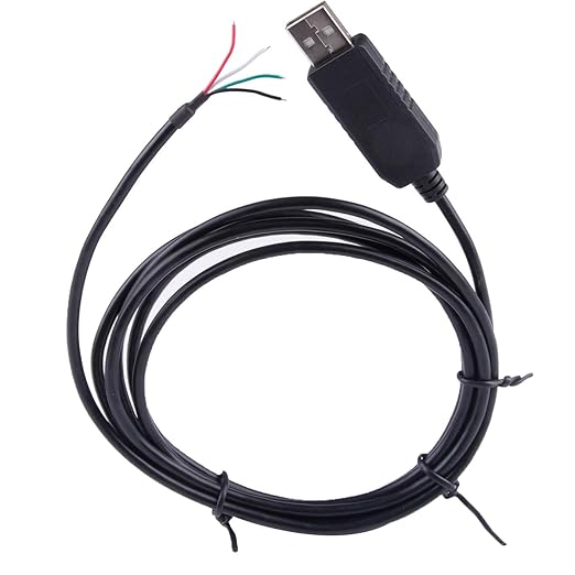 USB to RS485 Serial Cable FT232RNL Chipset Data Adapter Converter Cable Compatible for USB-RS485-WE-1800-BT Support Win7 8 10 XP Android Mac Linux (Black USB Housing)