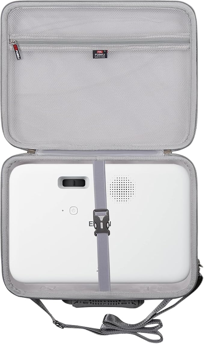 FBLFOBELI Hard Carrying Projector Case Compatible with Epson EpiqVision Flex CO-W01 Portable Projector, Fits Most Major Mini Projectors, 12.8x9.6x4.7 Inches, Case Only