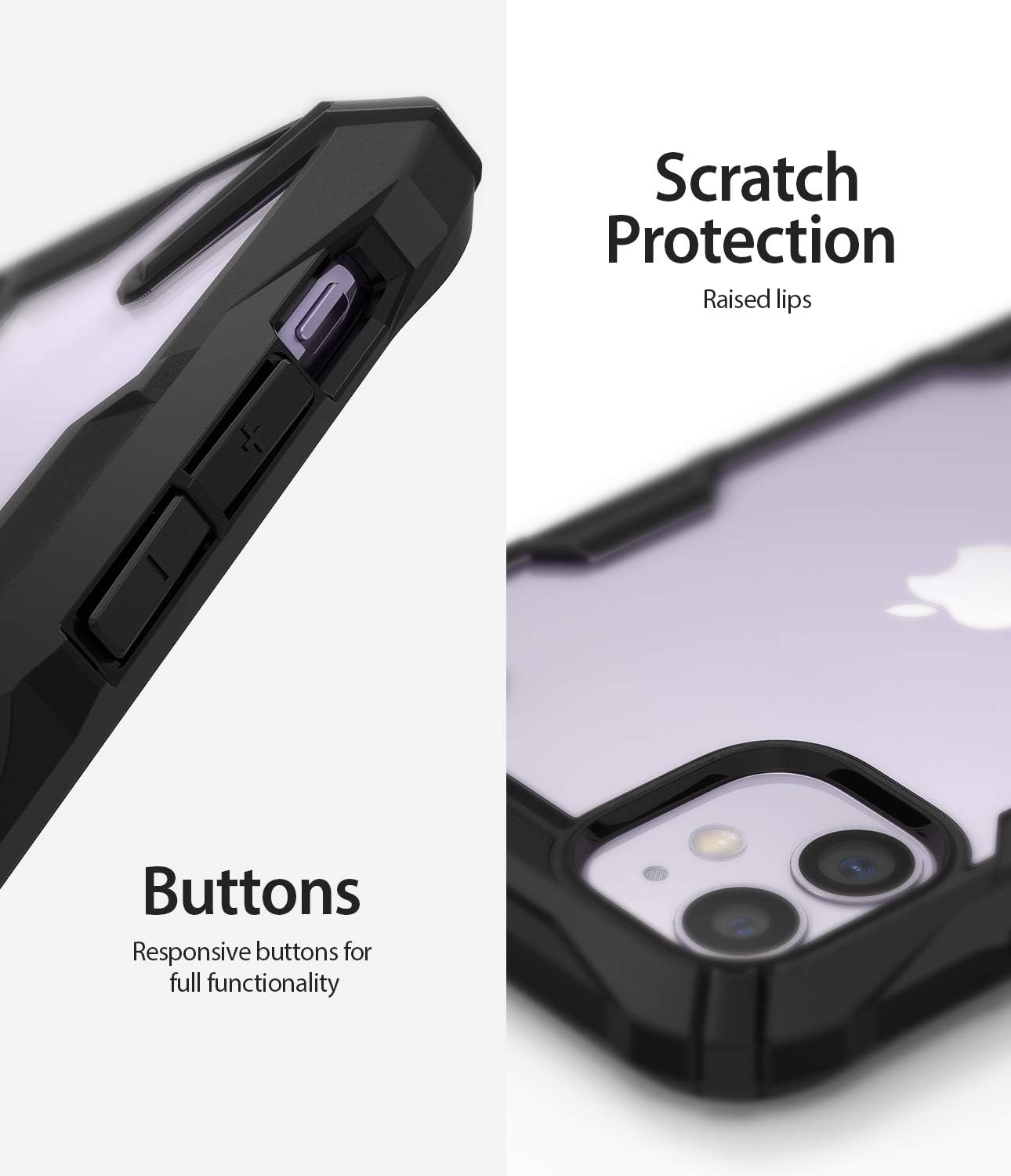 Ringke Fusion-X Compatible iPhone 11 Case, Edge Protection Design, Scrape Resistant Case Cover, Black