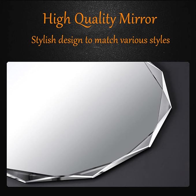 Single Beveled Edge Frameless Wall Mount Bathroom Vanity Mirror, 30” X 40”