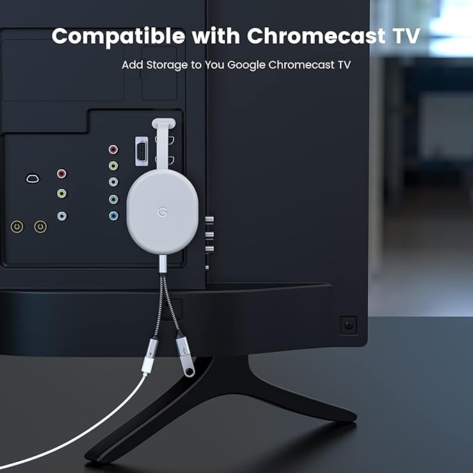 USB C OTG with Charging OTG adapter Type C OTG Splitter with 60W PD Fast Charge Compatible for steam deck,Galaxy S26,Switch,Google Chromecast with Google TV,Onn TV 4k Plus,Pi-KVM,3D Printer,Octa4a