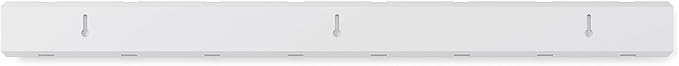 Umbra Flip Wall-Mounted Coat Rack Rail Hook for Hats, Jackets, Bags and More – Modern, Space-Saving Storage Organizer for Entryway, Mudroom, Closet, Bathroom, Bedroom, Kids Room, or Nursery, 8 Hooks,