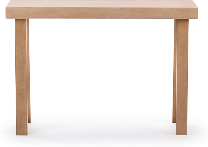 Plank+Beam Solid Wood Console Table, 46 Inch, Sofa Table, Narrow Entryway Table for Hallway, Behind The Couch, Living Room, Foyer, Easy Assembly, Blonde