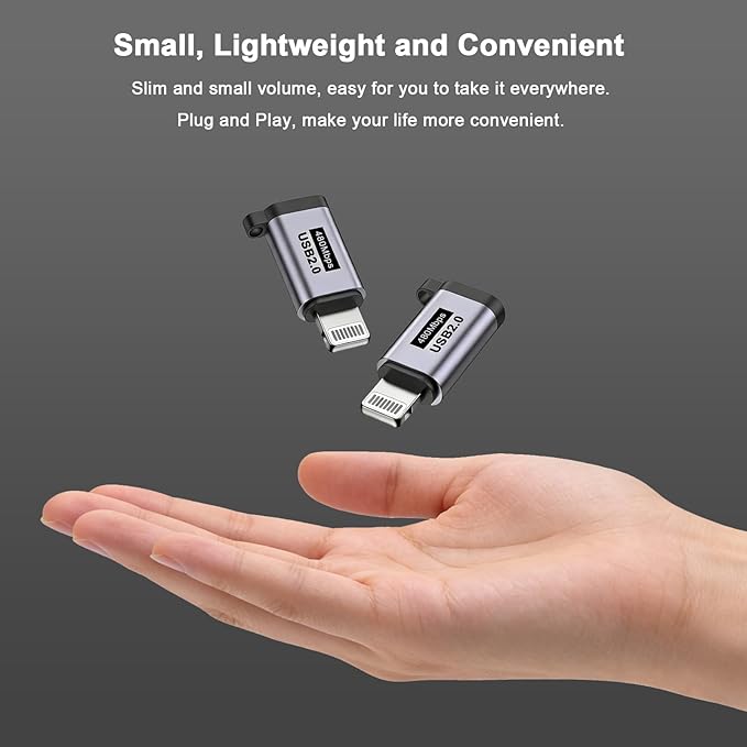 USB C Type C to Lightning Adapter [Apple MFi Certified] 2 Pack Lightning to Type C Fast Charging Connctor 8 Pin Charging Adapter for iPhone 14/14 Pro Max/13/13 Pro Max/13 Mini/13 Pro//iPad/8/7/6 Plus