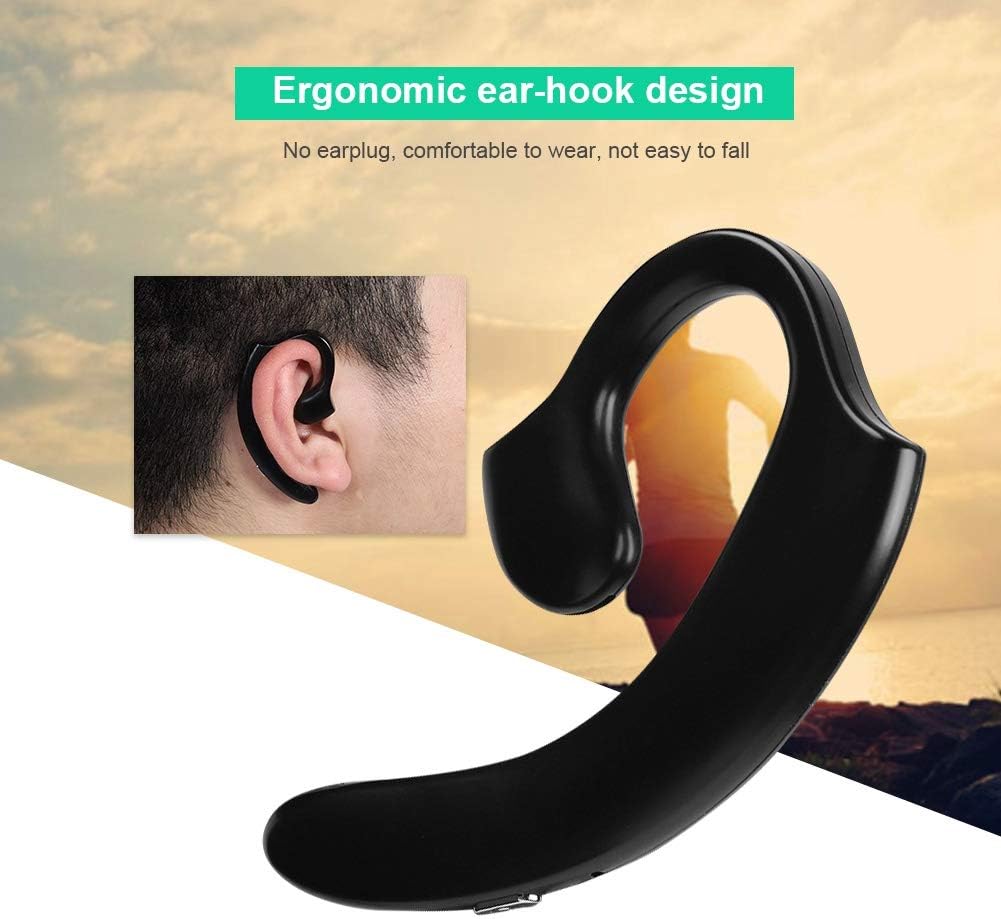 Zerone Bone Conduction Headphones, IPX6 Waterproof Bluetooth Wireless Over Ear Hang Headphones with Mic for Sports,
