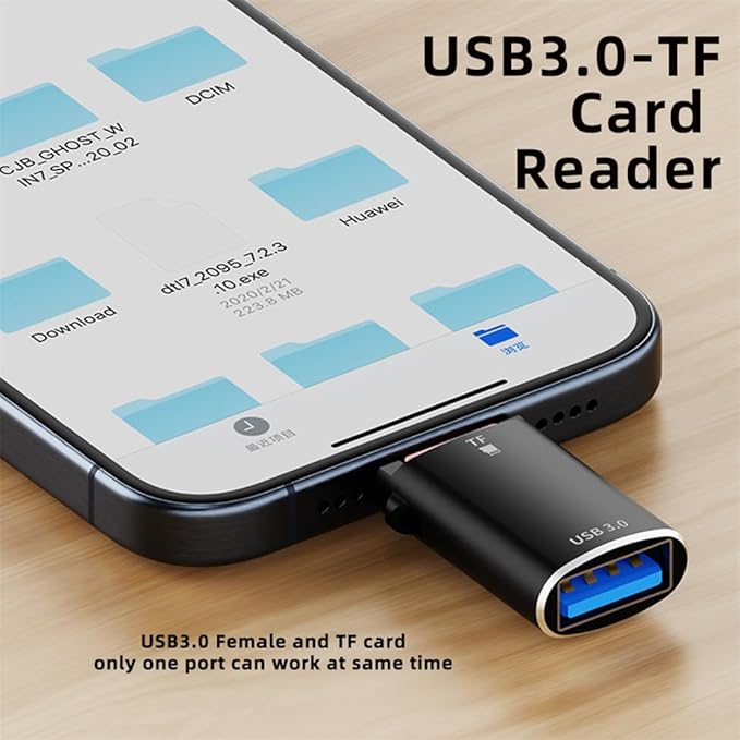 xiwai 10Gbps Type-C USB-C to USB 3.0 Female OTG & Micro-SD TF Card Reader Adapter for Phone Laptop Tablet