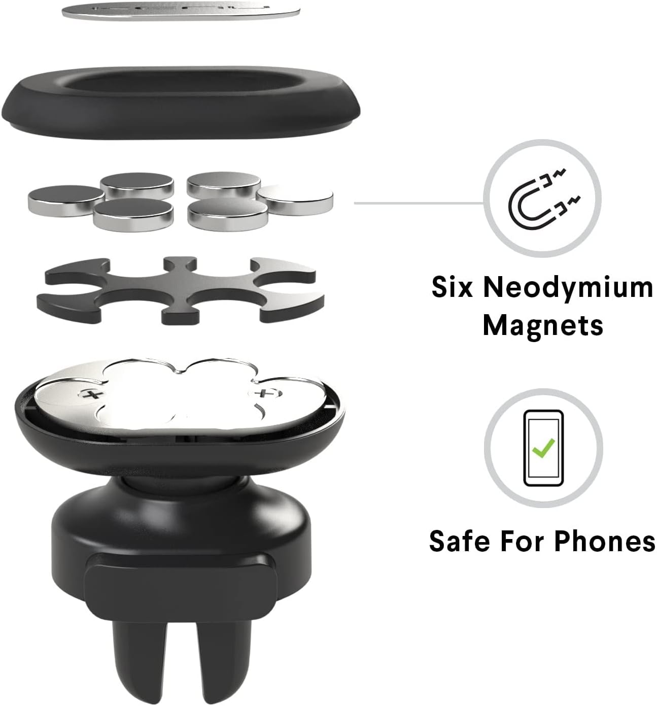 Kenu Airframe Magnetic Phone Car Mount for Air Vent - Portable Holder with 360 Degree Rotation