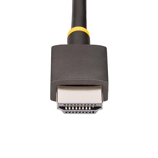 StarTech.com 1ft/30cm HDMI to DisplayPort Adapter Cable, 8K 60Hz, Active HDMI 2.1 to DP 1.4 Video Converter, USB Bus Powered