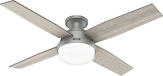 Hunter 51736 Dempsey Ceiling Fan 52 inches Matte Silver