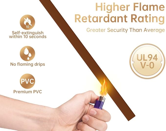 Delamu Cord Hider, 85in Cord Covers for Wires on Wall, One-Cord Cable Hider, Self-Adhesive Wire Hiders Wire Covers for TV Cords on Wall, Paintable Cable Cover Management Kit, W0.59 H0.4in, Brown