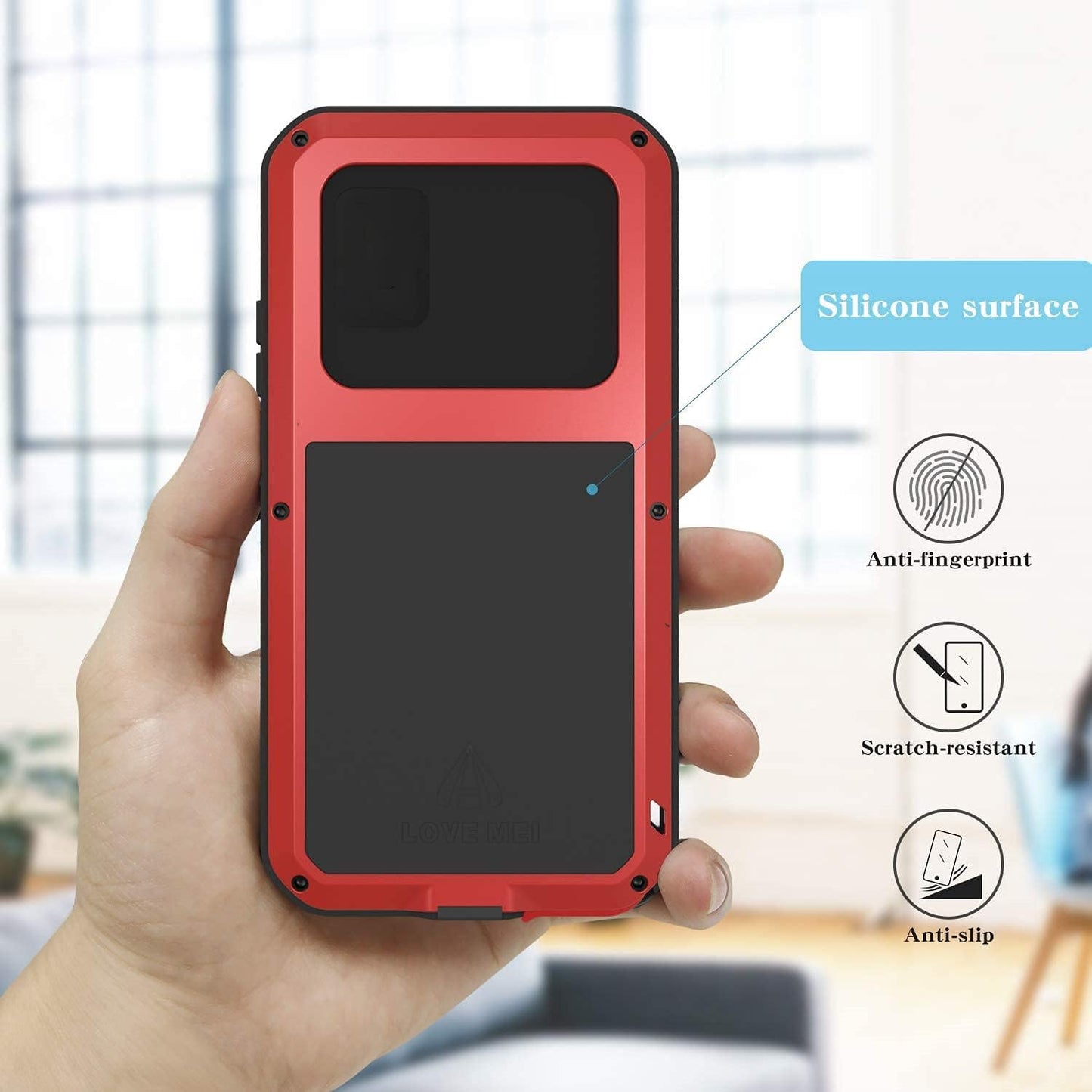 LOVE MEI Compatible with iPhone 13 Mini Case - Outdoor Sports Military Heavy Duty Waterproof Shockproof Case