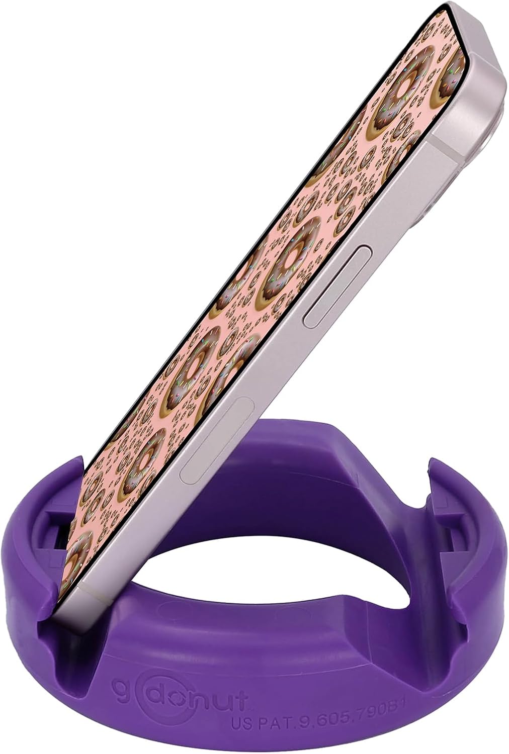 GoDonut – Original Phone Stand, Cell Phone Holder + Tablet Stand Desk Organizer for Most Smartphones - Purple