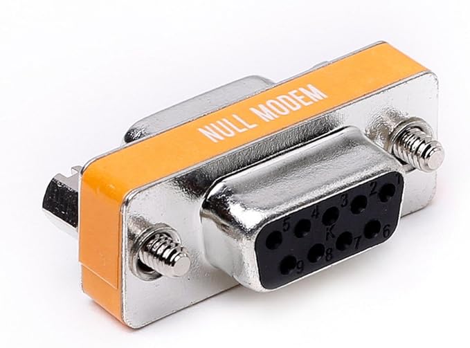DB9 Null Modem Female to Female Slimline Data Transfer Serial Port Adapter 5 Pack
