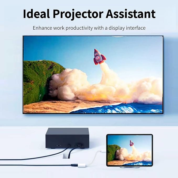 USB C to HDMI Adapter for iPhone 17/16/15 to TV, Type C Digital AV HDMI Adapter with 100W Fast Charging & 4K HDMI Port, Compatible with iPhone 15/16/17 /iPad/MacBook/Laptop to HDTV Projector Monitor