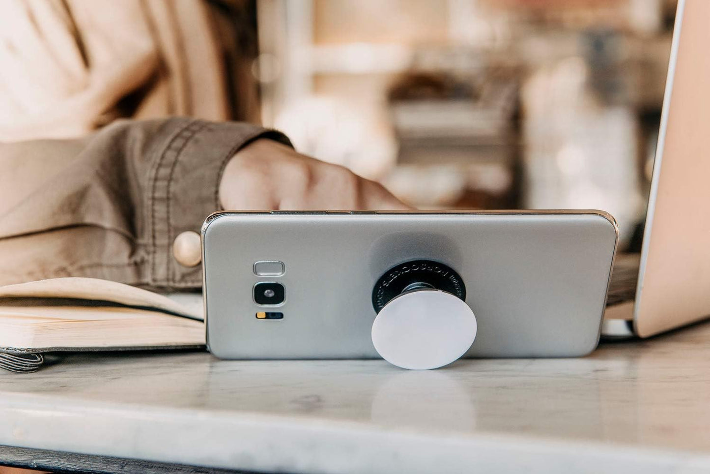 PopSockets Plant-Based Phone Grip with Expanding Kickstand - Eco-Friendly Yin and Yang