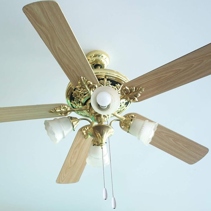 8 Pieces Ceiling Fan Pull Chains Wooden Pendant Pull Chain Extension for Ceiling Light Lamp Fan Chain (White)