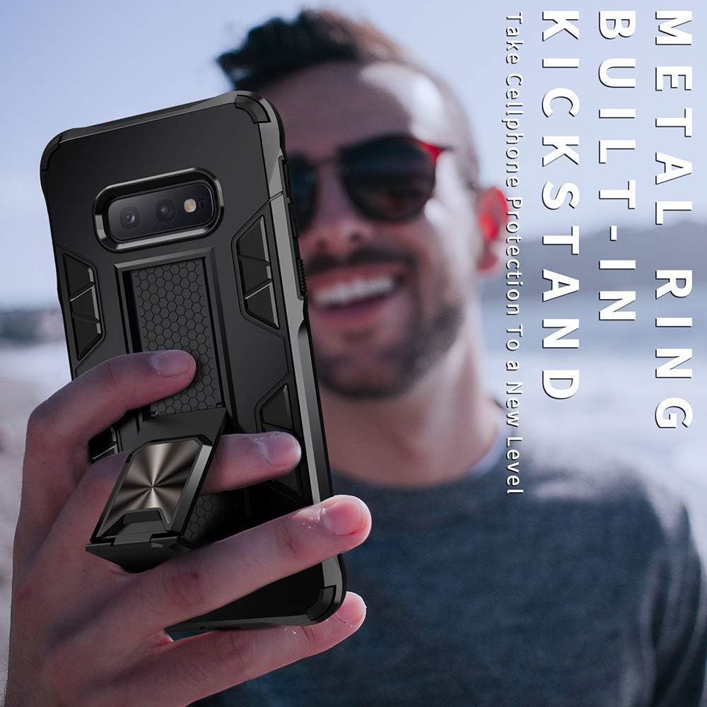 Military Grade Case for Samsung Galaxy Note 8, Built-in Kickstand, Heavy Duty Shockproof Cover, Silver
