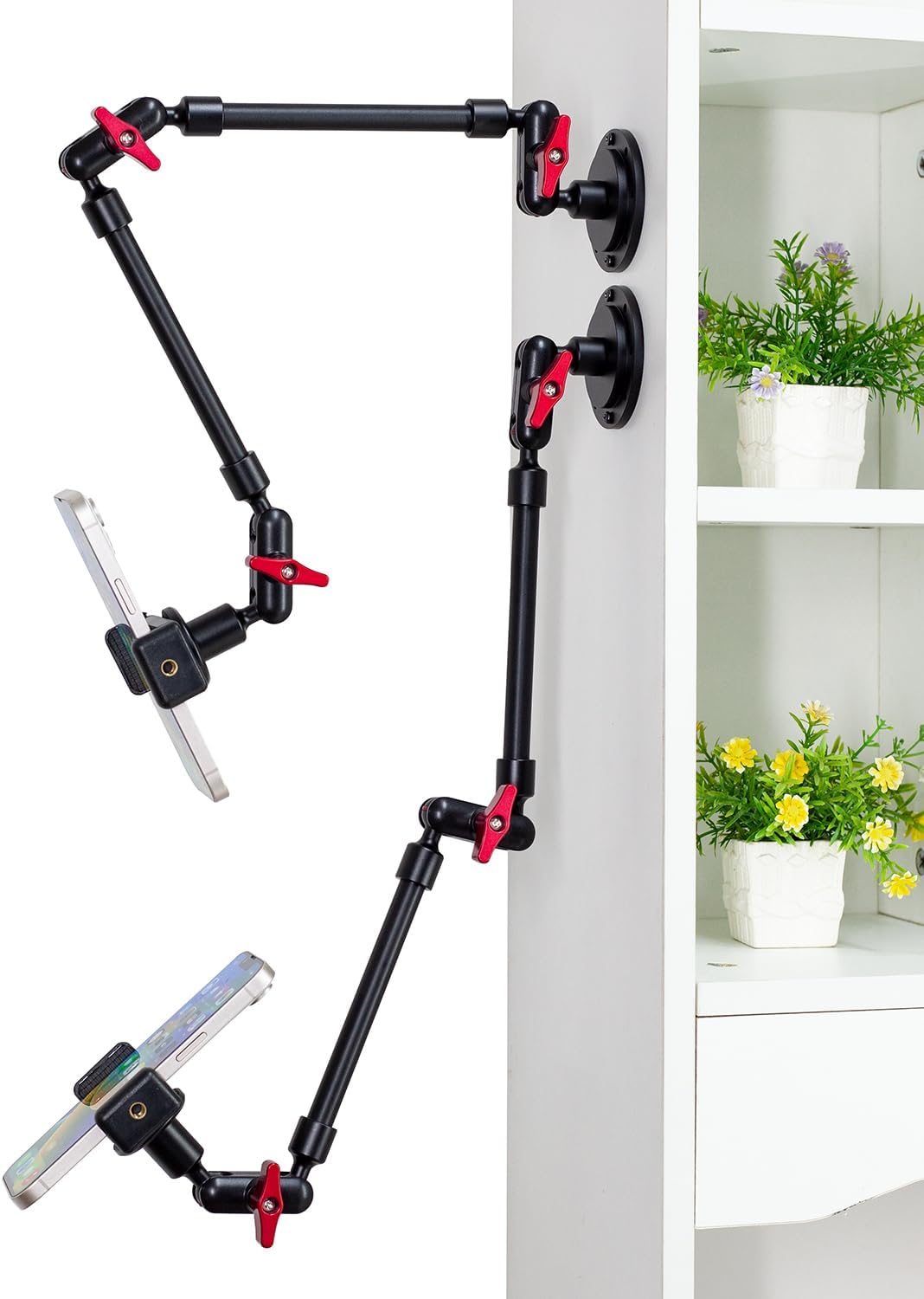 Magic Arm Adjustable Mobile Phone Holder for Desk, Wall, Ceiling Mount Bracket for Smartphones