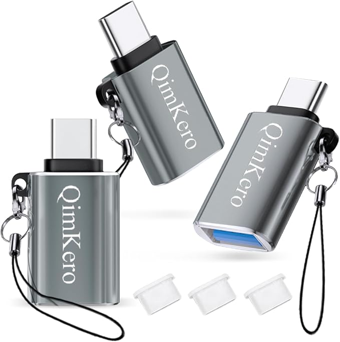 USB C to USB Adapter 3-Pack，USB C Male to USB 3.0 Female Adapter, Type C Thunderbolt 4 OTG Converter, Converter for iPhone 15 Max,MacBook Pro Air,Mac,iPad,Microsoft Surface Go,Samsung S24 S23